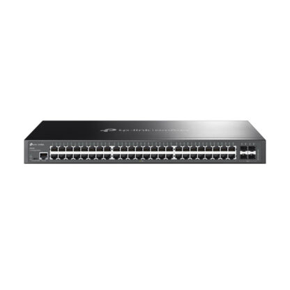 TP-LINK (SG3452) JetStream 48-Port Gigabit L2 Managed Network Switch with 4 SFP Slots, L2/L3/L4 QoS, Fanless, Rackmountable