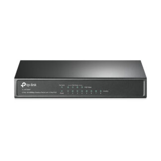 TP-LINK (TL-SF1008P) 8-Port 10/100Mbps Unmanaged Desktop Switch, 4-Port PoE+, Steel Case