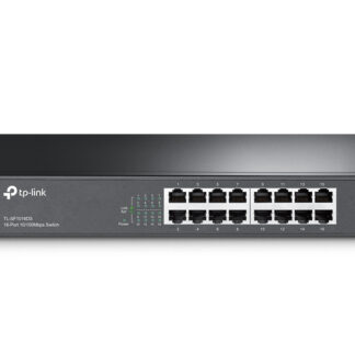 TP-LINK (TL-SF1016DS) 16-Port 10/100Mbps Unmanaged Desktop/Rackmount Switch, 13-inch Steel Case