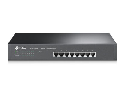 TP-LINK (TL-SG1008) 8-Port Gigabit Unmanaged Desktop/Rackmount Switch, Steel Case