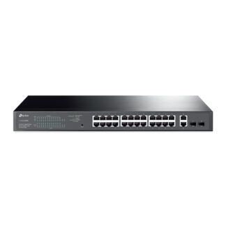TP-LINK (TL-SG1428PE) 28-Port Gigabit PoE+ Easy Smart Switch, 24-Port PoE+, 2 SFP Ports, Rackmountable