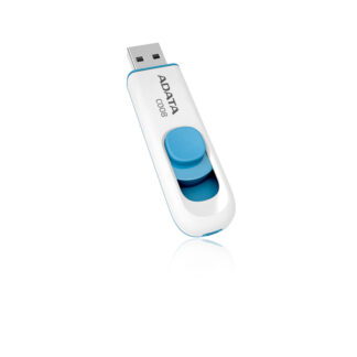 ADATA 16GB C008 USB 2.0 Memory Pen, Retractable, Capless, White