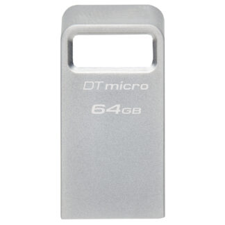 Kingston 64GB DataTraveler Micro Ultra-Small USB 3.2 Gen1 Memory Pen, Capless, Metal Casing, 200MB/s