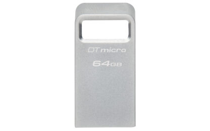 Kingston 64GB DataTraveler Micro Ultra-Small USB 3.2 Gen1 Memory Pen, Capless, Metal Casing, 200MB/s