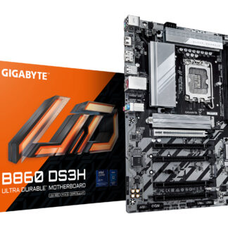 GIGABYTE B860 DS3H Motherboard - Supports Intel Core Ultra CPUs, 8+1+2+2 phases VRM, up to 9066MHz DDR5, 1xPCIe 5.0 + 1xPCIe 4.0 M.2, 2.5 GbE LAN, USB 3.2 Gen 2x2