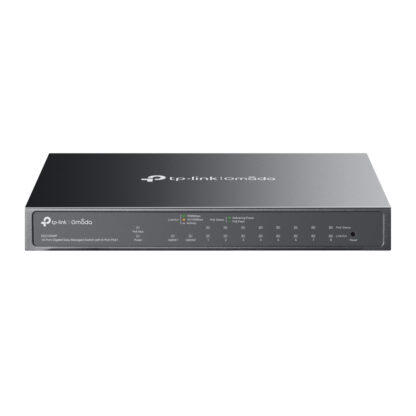 TP-LINK (ES210GMP) Omada 10-Port Gigabit Easy Managed Switch with 8-Port PoE+, SFP/RJ45 Combo Port, Metal Casing