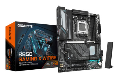 Gigabyte B850 GAMING X WIFI6E AMD AM5 Socket Motherboard, ATX, 4x DDR5 Slots, 3x M.2 Sockets, 2x USB-C Port, Fitted I/O Shield, 2.5GbE LAN, Wi-Fi 6E, 1x DisplayPort / 1x HDMI Port