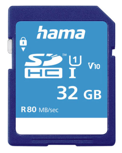 Hama 32GB SDHC Card, UHS-I Class 10, 80MB/s