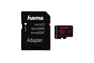 Hama 64GB MicroSDXC Card with SD Adapter, UHS-I Class 3, 80MB/s