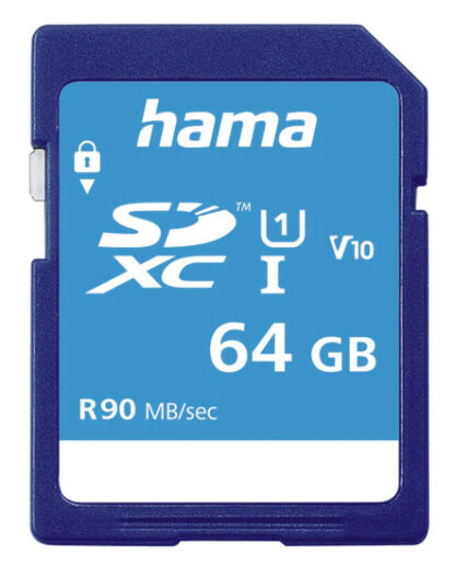 Hama 64GB SDXC Card, UHS-I Class 10, 90MB/s