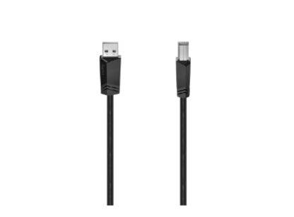Hama USB-A to USB-B Cable, USB 2.0, 1.5 Metre, Black