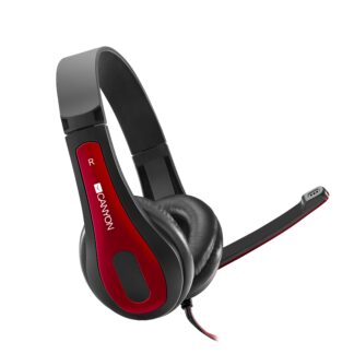 CANYON ENTRY PC HEADPHONES BLACK AND RED