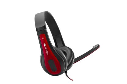 CANYON ENTRY PC HEADPHONES BLACK AND RED
