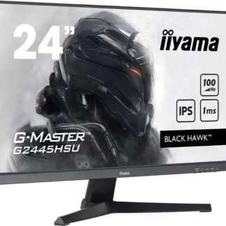 iiyama G-MASTER G2445HSU-B2 24 inch IPS Monitor, Full HD, 1ms, HDMI, DisplayPort, HDCP, USB Hubx2, Freesync, 100Hz, Speakers, Black, Internal PSU, VESA