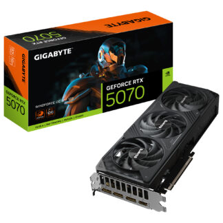 Gigabyte NVIDIA GeForce RTX 5070 WINDFORCE OC SFF 12GB GDDR7 Graphics Card, 6144 CUDA Cores, 2542 MHz Core Clock, Triple Fan, 2x DisplayPorts / 2x HDMI Ports