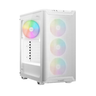 Be Quiet! Pure Base 501 LX Gaming Case w/ Glass Side, ATX, Compact Design, 4x ARGB Fans, ARGB Controller & Hub, High Airflow, USB-C, White
