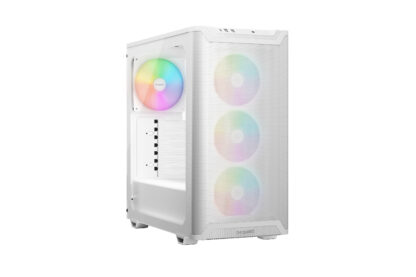 Be Quiet! Pure Base 501 LX Gaming Case w/ Glass Side, ATX, Compact Design, 4x ARGB Fans, ARGB Controller & Hub, High Airflow, USB-C, White