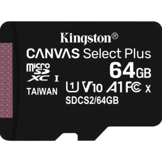 Kingston Canvas Select Plus SDCS2/64GBSP 64GB Micro SD UHS-I (U1) Flash Card, NO Adapter