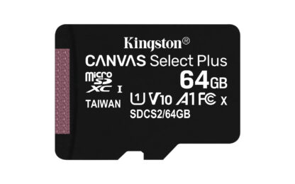 Kingston Canvas Select Plus SDCS2/64GBSP 64GB Micro SD UHS-I (U1) Flash Card, NO Adapter