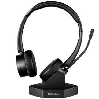 Sandberg Bluetooth Office Headset Pro+, Dual Connection, Charging Dock, Noise-Reducing Mic, Busy Light, 5 Year Warranty