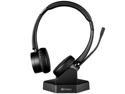 Sandberg Bluetooth Office Headset Pro+, Dual Connection, Charging Dock, Noise-Reducing Mic, Busy Light, 5 Year Warranty