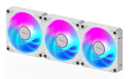 Gigabyte AORUS EZ Chain Fan 120 Ice 120mm ARGB Fans with Easy Daisy-Chain Setup 3-Pack White