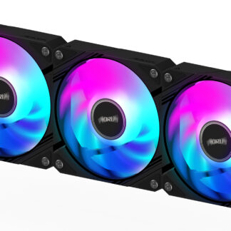 Gigabyte AORUS EZ Chain Fan 120 Ice 120mm ARGB Fans with Easy Daisy-Chain Setup 3-Pack Black