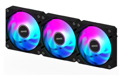 Gigabyte AORUS EZ Chain Fan 120 Ice 120mm ARGB Fans with Easy Daisy-Chain Setup 3-Pack Black