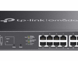 TP-LINK (ES220GMP) Omada 20-Port Gigabit Easy Managed Switch with 16-Port PoE+, 2x GB SFP Ports, 250W Power Budget, Rackmountable
