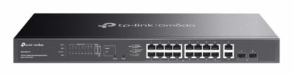 TP-LINK (ES220GMP) Omada 20-Port Gigabit Easy Managed Switch with 16-Port PoE+, 2x GB SFP Ports, 250W Power Budget, Rackmountable