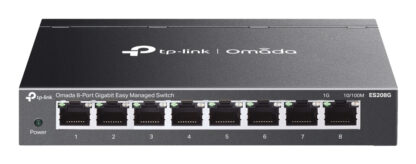 TP-LINK (ES208G) Omada 8-Port Gigabit Easy Managed Switch, 8x GB Ports, Metal Casing