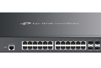 TP-LINK (SX3832MPP) Omada 32-Port 10GE L2+ Managed Switch with 24-Port PoE++, 8x 1/10 Gbps SFP+ Slots, Rackmountable