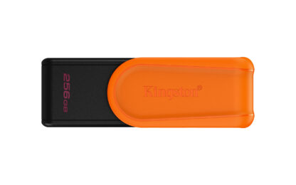 Kingston DataTraveler Exodia S DTXS/256GB USB Flash Drive, 256GB, USB 3.2, Black/Orange, Swivel Cap Design