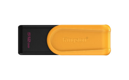 Kingston DataTraveler Exodia S DTXS/512GB USB Flash Drive, 512GB, USB 3.2, Black/Yellow, Swivel Cap Design