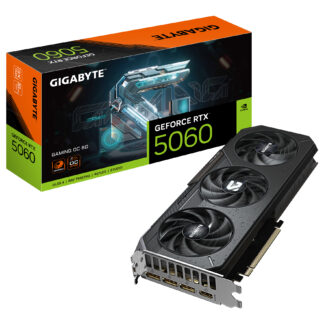 Gigabyte NVIDIA GeForce RTX 5060 Gaming OC 8GB GDDR7 Graphics Card, 3840 CUDA Cores, 2595 MHz Core Clock, Triple Fan, RGB, 3x DisplayPorts / 1x HDMI Ports