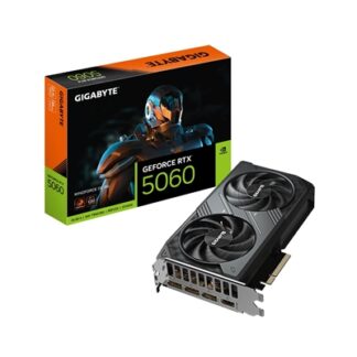 Gigabyte NVIDIA GeForce RTX 5060 WINDFORCE OC 8GB GDDR7 Graphics Card, 3840 CUDA Cores, 2512MHz Core Clock, Dual Fan, 1x DisplayPorts / 1x HDMI Ports