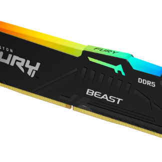 Kingston Fury Beast RGB 64GB, DDR5, 5600MHz, CL36, 1.25V, ECC, PMIC, AMD EXPO & Intel XMP 3.0, Black, DIMM Memory