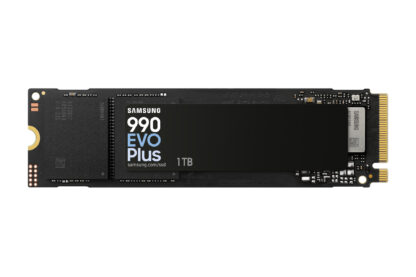 Samsung 1TB 990 EVO PLUS M.2 NVMe Gen4/5 SSD, M.2 2280, PCIe 4.0/5.0 x2, V-NAND, R/W 7150/6300 MB/s, 850K/1350K IOPS
