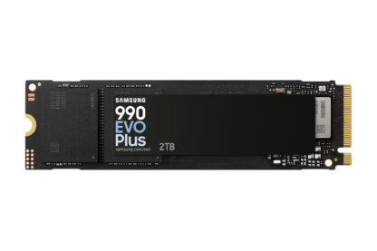 Samsung 2TB 990 EVO PLUS M.2 NVMe Gen4/5 SSD, M.2 2280, PCIe 4.0/5.0 x2, V-NAND, R/W 7250/6300 MB/s, 1000K/1350K IOPS