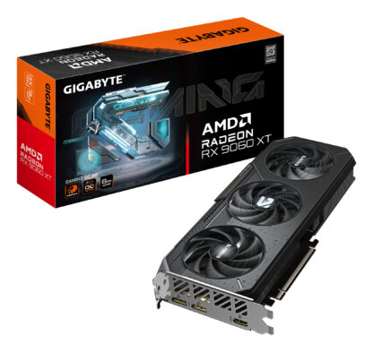 Gigabyte Radeon RX 9060 XT GAMING OC 8GB GDDR6 Graphics Card, 2048 Streams, 3320 MHz Boost Clock, Triple Fan, RGB, 2x DisplayPorts / 2x HDMI Ports