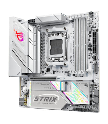 Asus ROG STRIX B850-G GAMING WIFI, AMD B850, AM5, Micro ATX, 4 DDR5, HDMI, DP, Wi-Fi 7, 2.5G LAN, RGB, 4x M.2, White