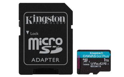 Kingston 1TB Canvas Go! Plus Gen4 MicroSDXC Card with SD Adapter, UHS-I Class 10, U3, A2 App Performance, 200MB/s