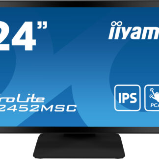 iiyama PROLITE T2452MSC-B1  24 inch IPS Monitor, Full HD, 5ms, USB Hubx2, HDMI, DisplayPort, 60Hz, Speakers, Black, ACR, Internal PSU