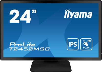 iiyama PROLITE T2452MSC-B1  24 inch IPS Monitor, Full HD, 5ms, USB Hubx2, HDMI, DisplayPort, 60Hz, Speakers, Black, ACR, Internal PSU