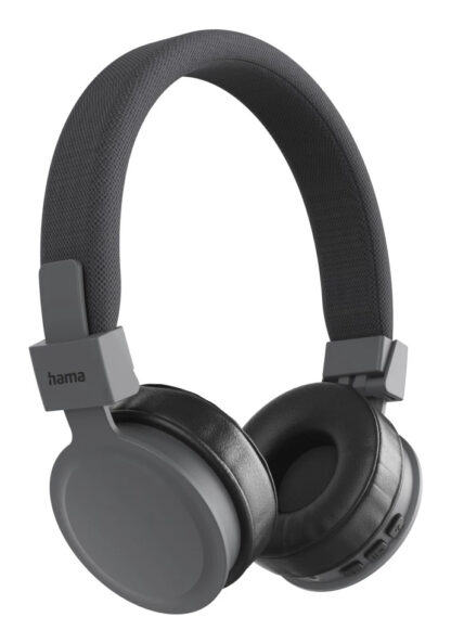 Hama (Freedom Lit III) Bluetooth Headset w/ Mic, 3.5mm Jack/USB-C, Foldable, Up to 15hrs Battery, Black