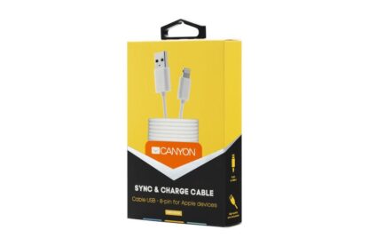 LIGHTNING USB CABLE ROUND 1M WHITE