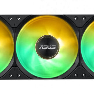 Asus TUF Gaming LC III 360 ARGB LCD Liquid CPU Cooler, 360mm Radiator, Customisable 2.8" LCD, 3x ARGB PWM Fans