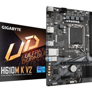 Gigabyte H610M K V2 DDR5 Intel Socket 1700 Micro ATX Motherboard, PCIe 4.0 Design, Gen3 x4 M.2 ,GbE LAN ,Anti-Sulfur Resistor, Smart Fan 6