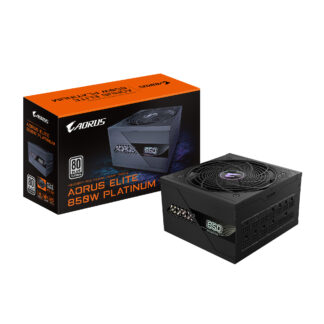 Gigabyte AORUS ELITE 850W PSU - Fully Modular, 80 PLUS Platinum, ATX 3.1, PCIe 5.0 Ready, 12VHPWR, Silent 120mm FDB Fan, 10-Year Warranty