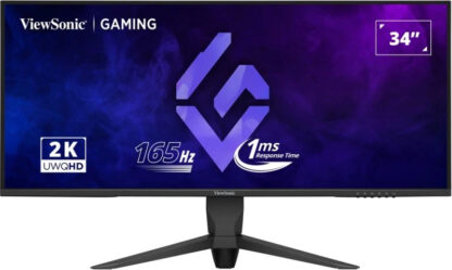 Viewsonic VX3480-2K-PRO 34 Inch 165Hz UWQHD Gaming Monitor, 3440x1440, 1ms, Display Port, 2xHDMI, Height Adjust, Swivel, VESA